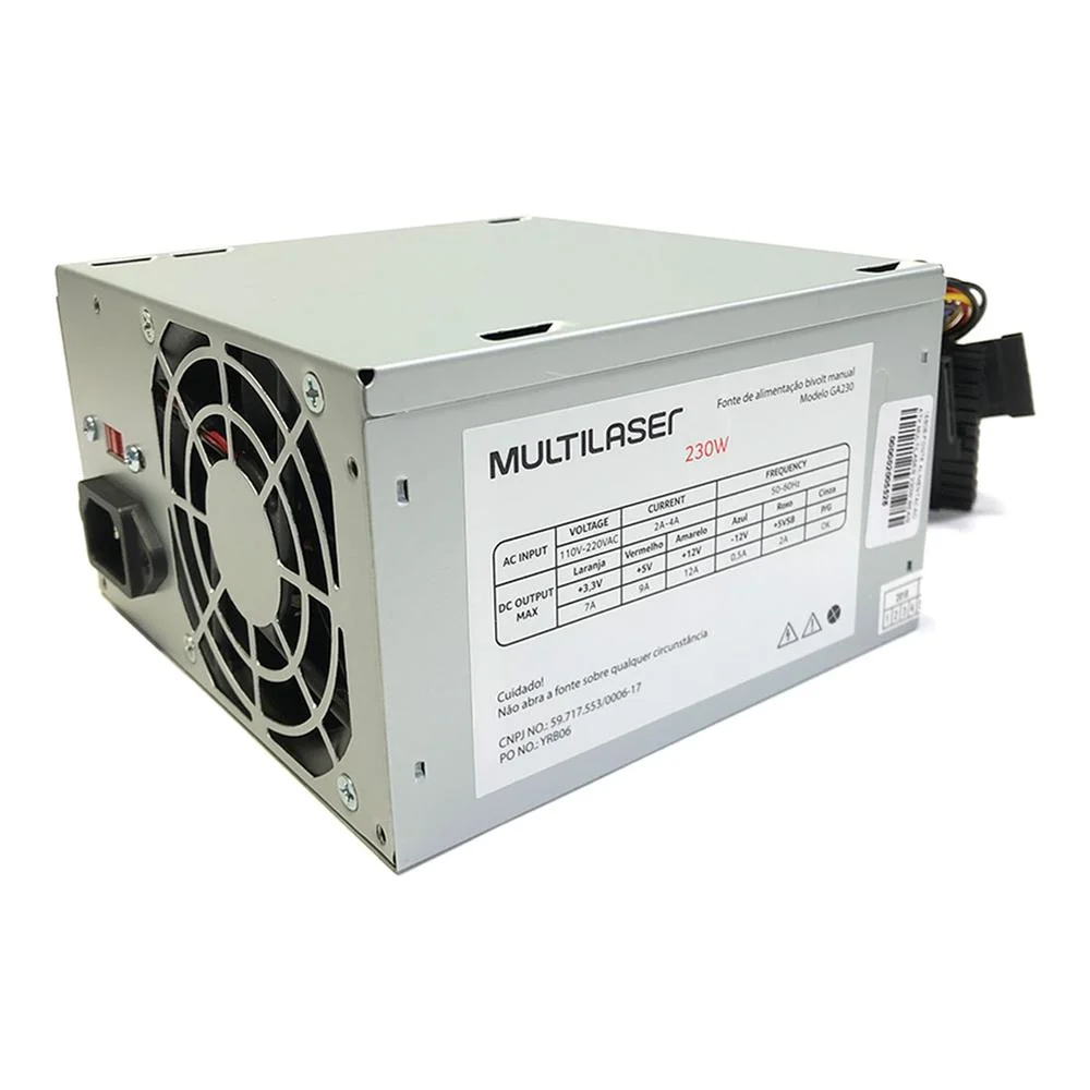 Fonte Multi, 230W Real, Bivolt, Manual - GA230 Fonte Multi, 230W Real, Bivolt, Manual - GA230