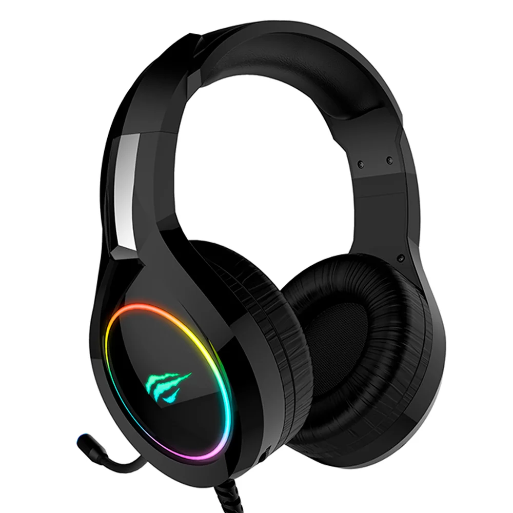 Headset Gamer Havit H2232d, RGB, Drivers 50mm, Com Cabo 2 P2 3.5mm, 7.1 Surround, Para Pc, Preto Headset Gamer Havit H2232d, RGB, Drivers 50mm, Com Cabo 2 P2 3.5mm, 7.1 Surround, Para Pc, Preto