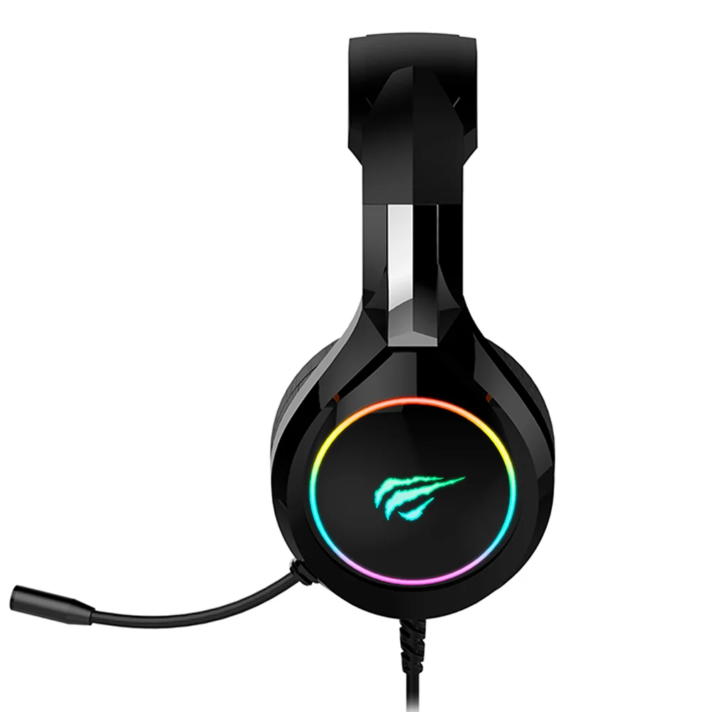 Headset Gamer Havit H2232d, RGB, Drivers 50mm, Com Cabo 2 P2 3.5mm, 7.1 Surround, Para Pc, Preto Headset Gamer Havit H2232d, RGB, Drivers 50mm, Com Cabo 2 P2 3.5mm, 7.1 Surround, Para Pc, Preto