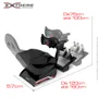 Cockpit Extreme Simracing Simulador Suporte Para Volante X Retrátil V3 Preto, Logitech G27,g29,g920,g923, Fanatec, Thrustmaster, Simagic