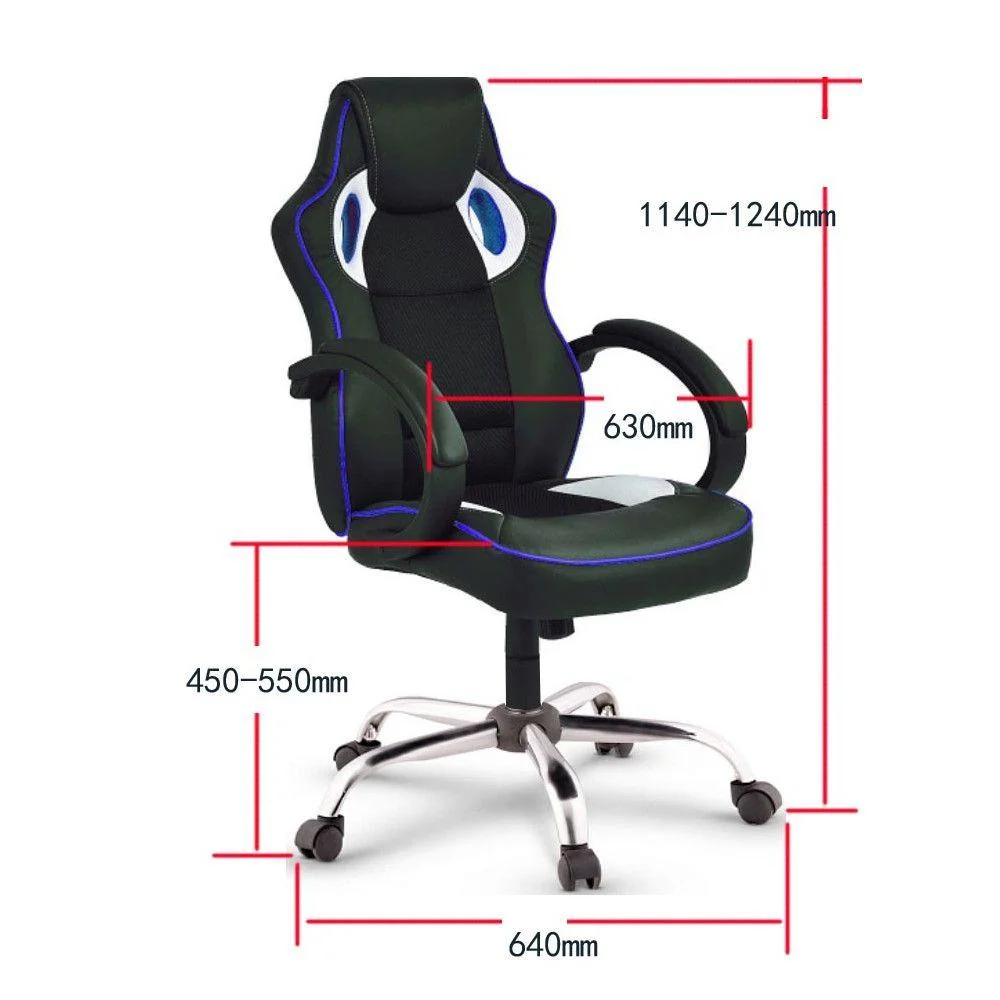 Cadeira Gamer Gallant, Altura Regulável, Preta/Azul - GCD10GPUA-AZ Cadeira Gamer Gallant, Altura Regulável, Preta/Azul - GCD10GPUA-AZ