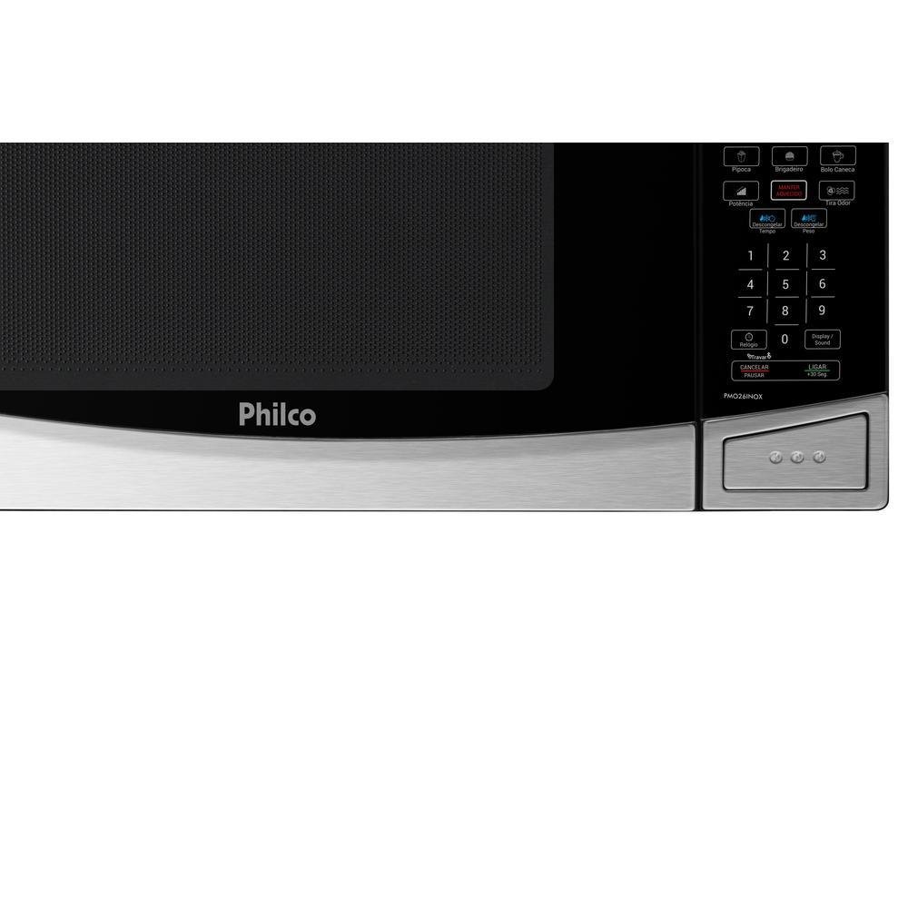 Microondas Philco PMO26 Inox 26 Litros Menu Fit Preto 220v Microondas Philco PMO26 Inox 26 Litros Menu Fit Preto 220v