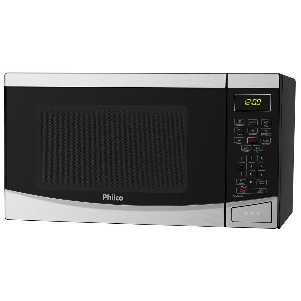 Microondas Philco PMO26 Inox 26 Litros Menu Fit Preto 220v Microondas Philco PMO26 Inox 26 Litros Menu Fit Preto 220v