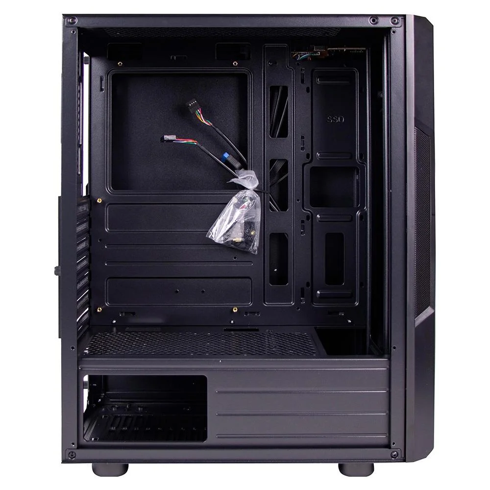 Gabinete Gamer Fortrek Holt, Mid Tower, RGB, Atx, Lateral em Acrílico, Preto - 70571 Gabinete Gamer Fortrek Holt, Mid Tower, RGB, Atx, Lateral em Acrílico, Preto - 70571