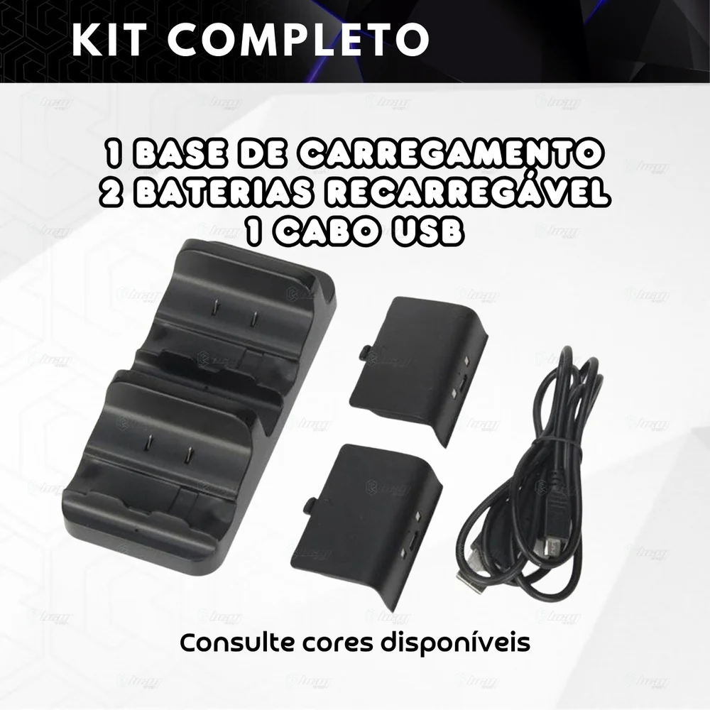 Base Carregadora Dobe, + 2 Baterias Dobe Controle Xbox One + USB, Preto - Tyx-532 Base Carregadora Dobe, + 2 Baterias Dobe Controle Xbox One + USB, Preto - Tyx-532