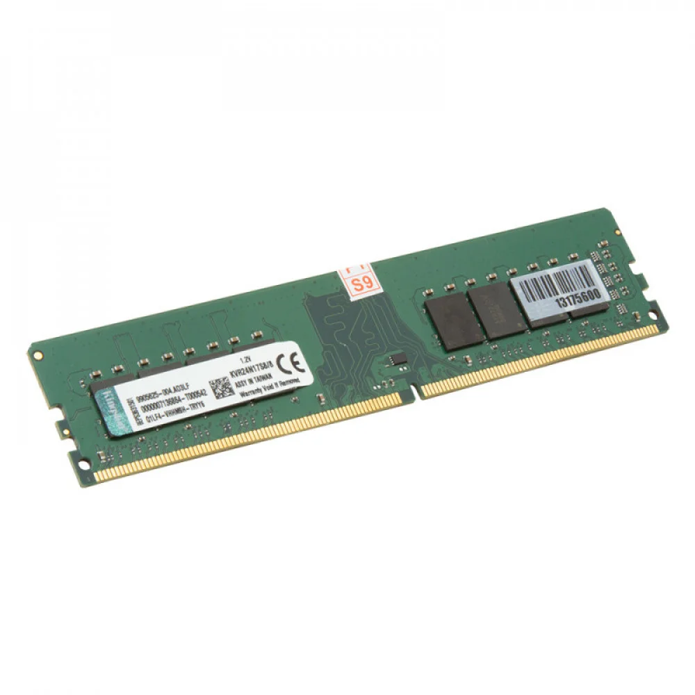 Memória RAM Kingston, 8GB, 2400MHz, DDR4, CL17 - KVR24N17S8/8 Memória RAM Kingston, 8GB, 2400MHz, DDR4, CL17 - KVR24N17S8/8