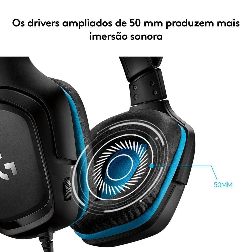 Headset Gamer Logitech G432 981-000769 Headset Gamer Logitech G432 981-000769