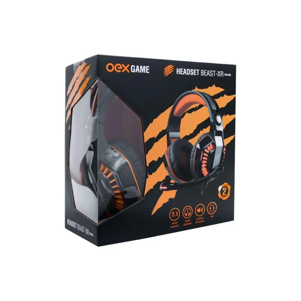 Headset Beast Gamer Oex Hs404 USB KaBuM