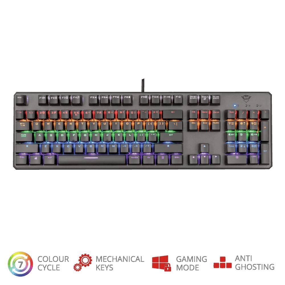Teclado Mecânico Gamer Trust Asta Gtx Kabum