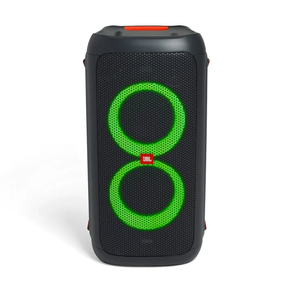 Caixa de Som JBL PartyBox 100, 160W RMS, Bateria Recarregável, Bluetooth + USB + Aux. 3.5Mm, Preto Caixa de Som JBL PartyBox 100, 160W RMS, Bateria Recarregável, Bluetooth + USB + Aux. 3.5Mm, Preto