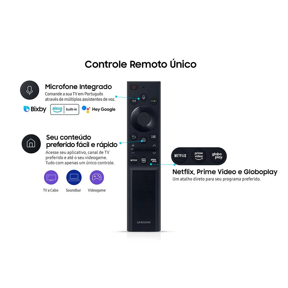 Smart TV Samsung 50 Polegadas LED Crystal 4K, 3 HDMI, 1 USB, WI-FI, Comando Voz, Bivolt - UN50AU7700GXZD Smart TV Samsung 50 Polegadas LED Crystal 4K, 3 HDMI, 1 USB, WI-FI, Comando Voz, Bivolt - UN50AU7700GXZD