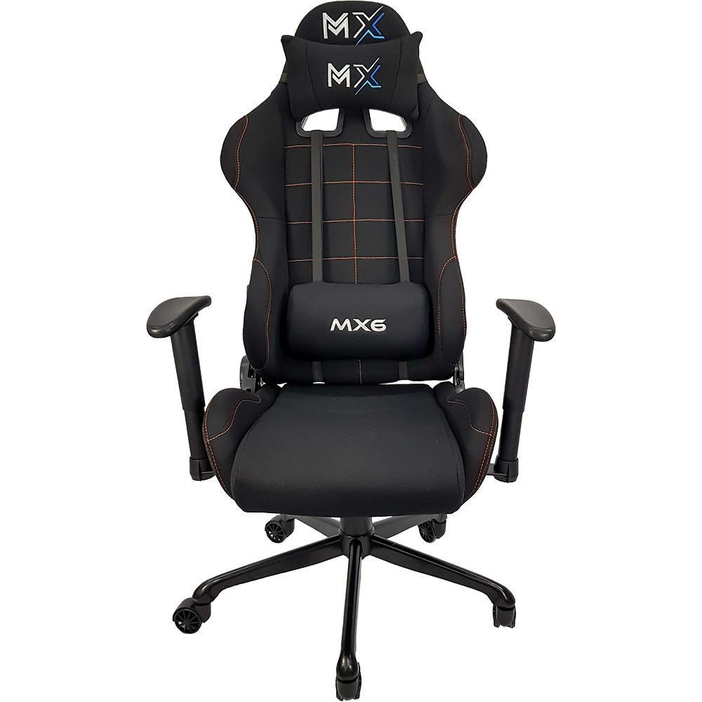 Cadeira Gamer Mymax Mx6, Peso Suportado até 150Kg, Giratória, Preto e Laranja Cadeira Gamer Mymax Mx6, Peso Suportado até 150Kg, Giratória, Preto e Laranja