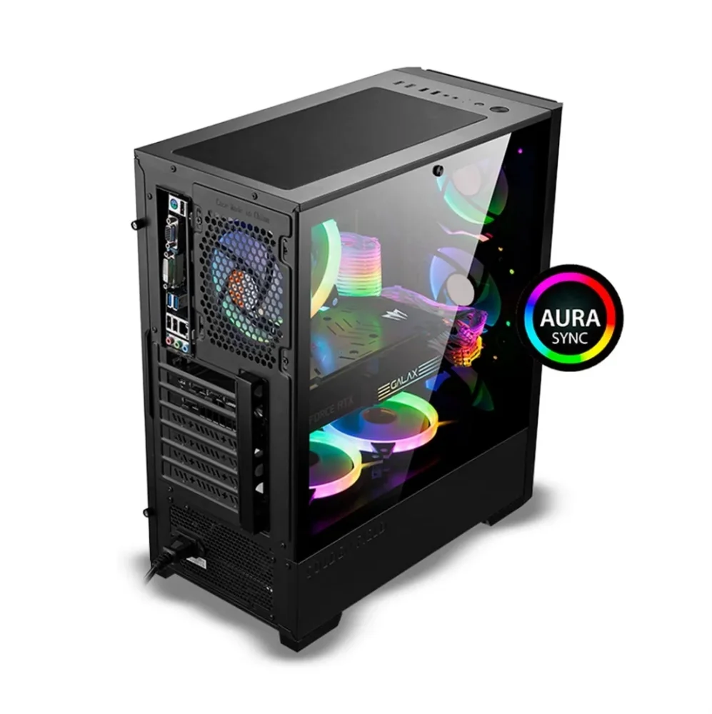 Gabinete Gamer Maxracer Master - Rgb - Lateral Vidro Temperado - 3 Fan Gabinete Gamer Maxracer Master - Rgb - Lateral Vidro Temperado - 3 Fan