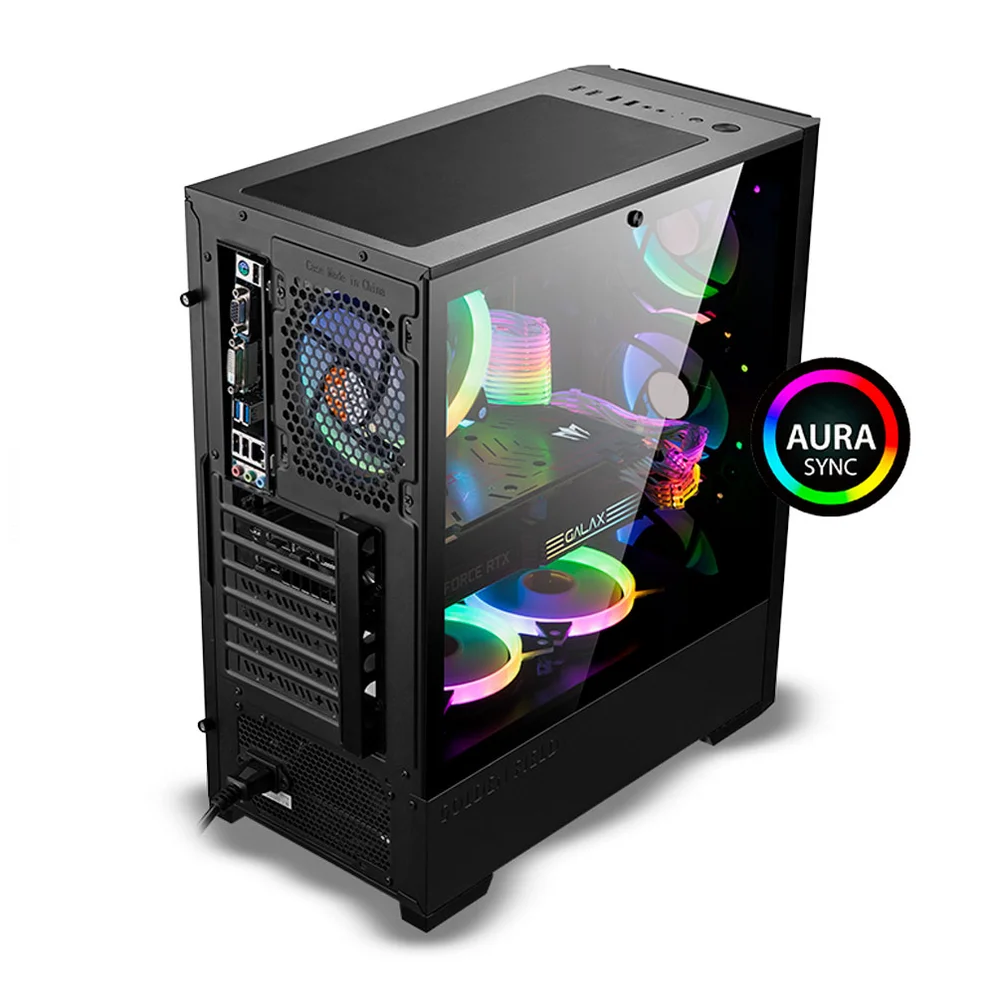 Gabinete Gamer Maxracer Master - Rgb - Lateral Vidro Temperado - 3 Fan Gabinete Gamer Maxracer Master - Rgb - Lateral Vidro Temperado - 3 Fan