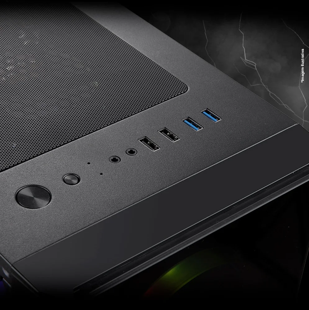 Gabinete Gamer Maxracer Master - Rgb - Lateral Vidro Temperado - 3 Fan Gabinete Gamer Maxracer Master - Rgb - Lateral Vidro Temperado - 3 Fan