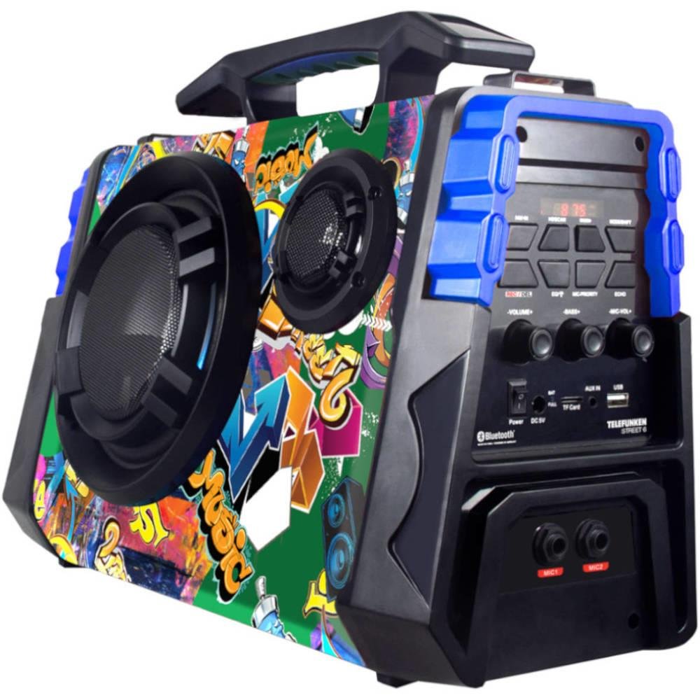 Caixa De Som Ativa Portatil 40w Street6 Bluetooth/sd/usb Com Microfone