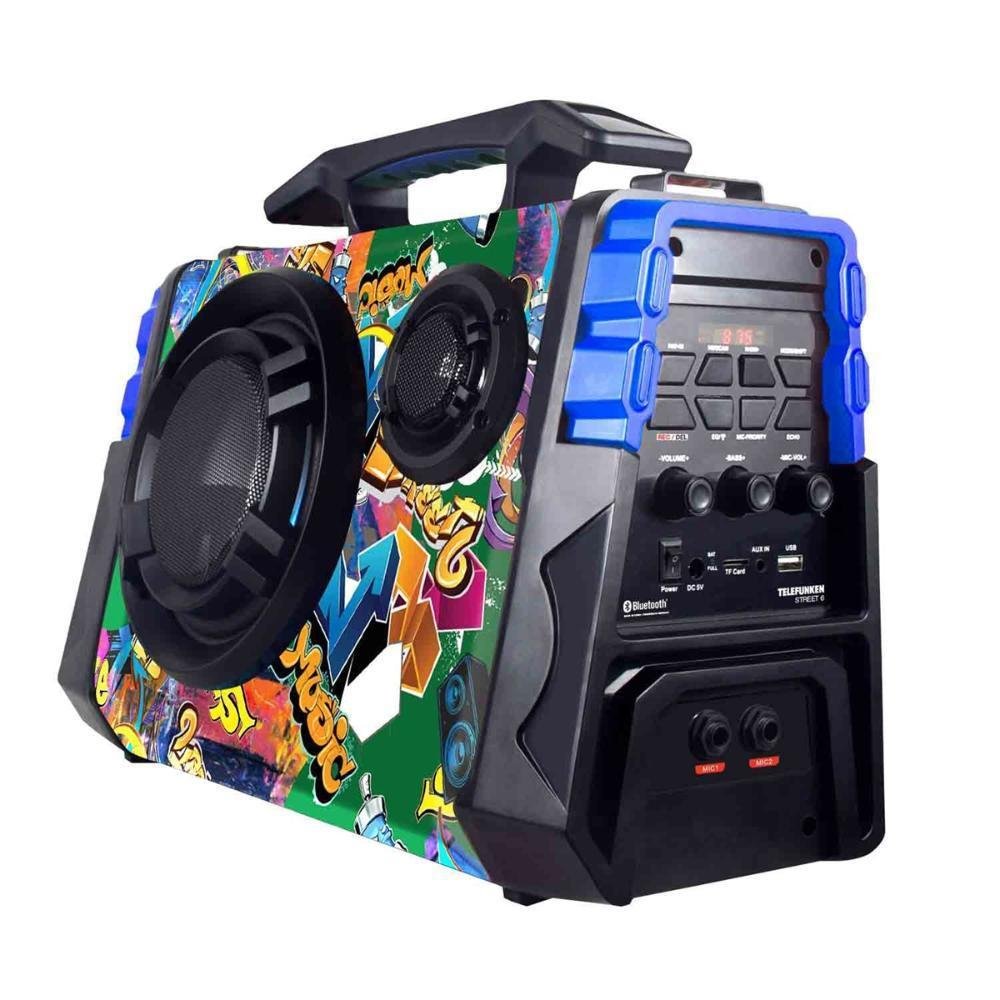 Caixa De Som Ativa Portatil 40w Street6 Bluetooth/sd/usb Com Microfone