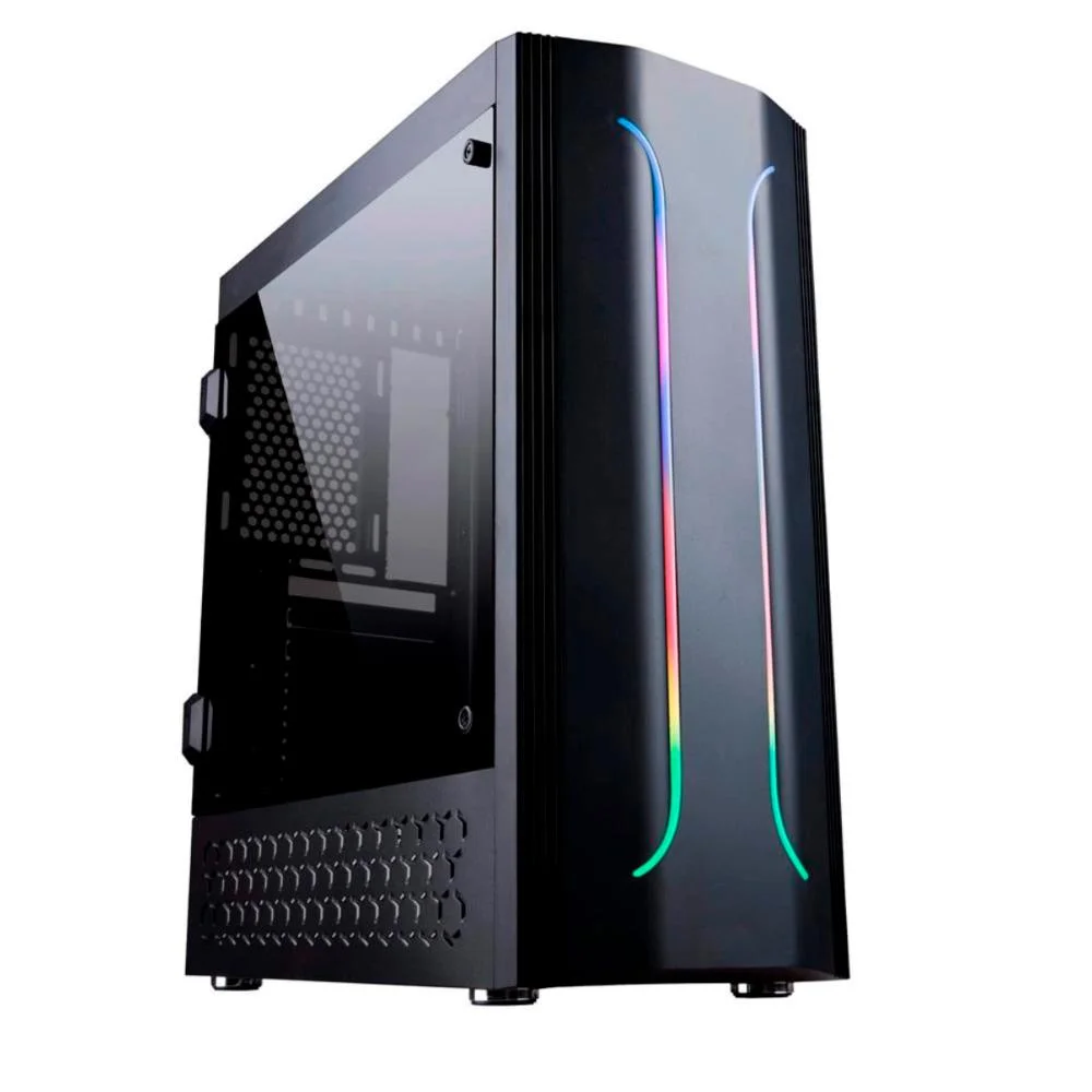 Gabinete Gamer Bluecase, Bg-011, Preto, S/ Fonte, LED RGB, USB 3.0 Frontal Gabinete Gamer Bluecase, Bg-011, Preto, S/ Fonte, LED RGB, USB 3.0 Frontal