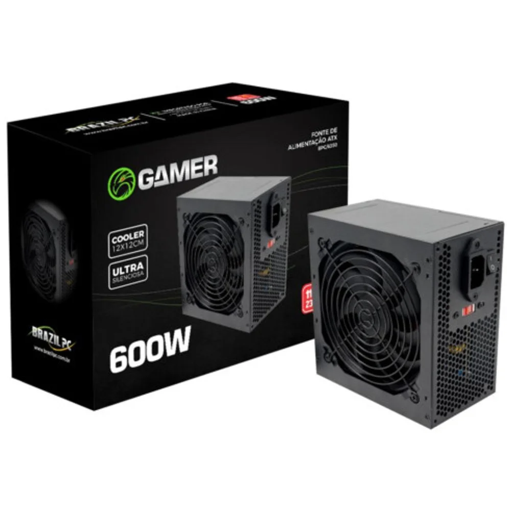 Fonte Brasil Pc, ATX, 600W Real, 24 Pinos Box - Bpc/6350 Fonte Brasil Pc, ATX, 600W Real, 24 Pinos Box - Bpc/6350