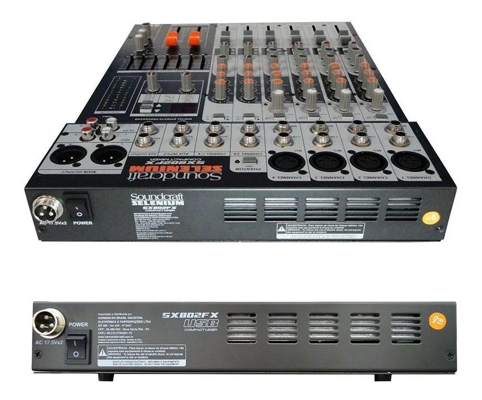 Mixer Analógico Soundcraft Sx802fs USB 8 Canais