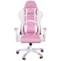 Cadeira Gamer Mx5, Giratoria, até150kg , Branco e Rosa - Mymax