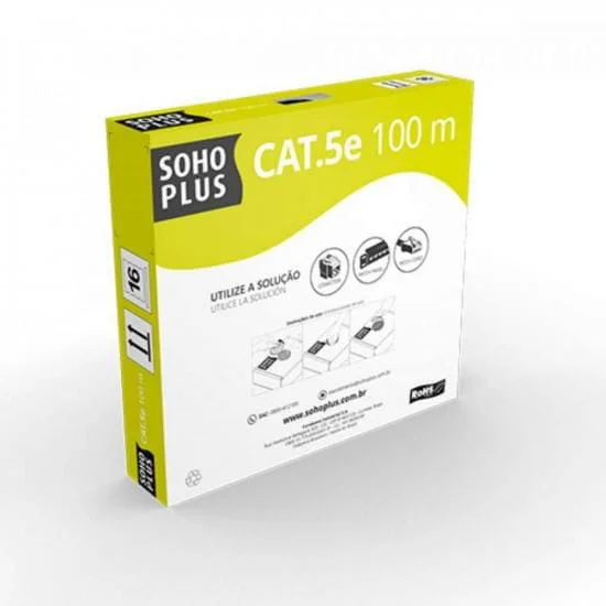 Cabo De Rede Furukawa Sohoplus Cx 100m Cat5e Cmx Azul - Cx / 100