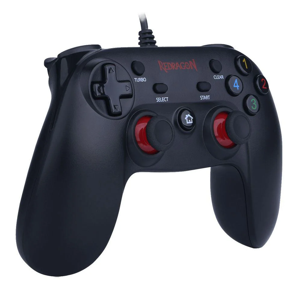 Controle, Redragon, Saturn, Pc/ps3, Preto Fosco/vermelho, G807