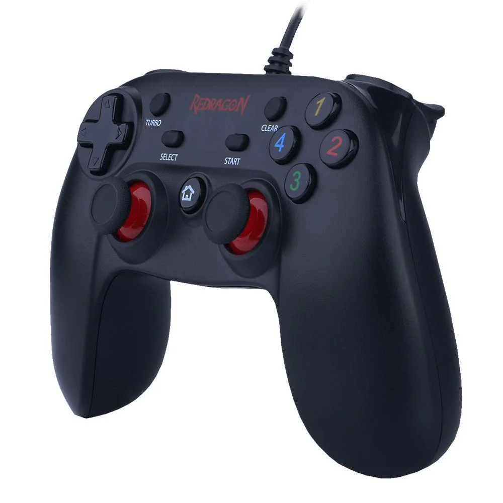 Controle, Redragon, Saturn, Pc/ps3, Preto Fosco/vermelho, G807