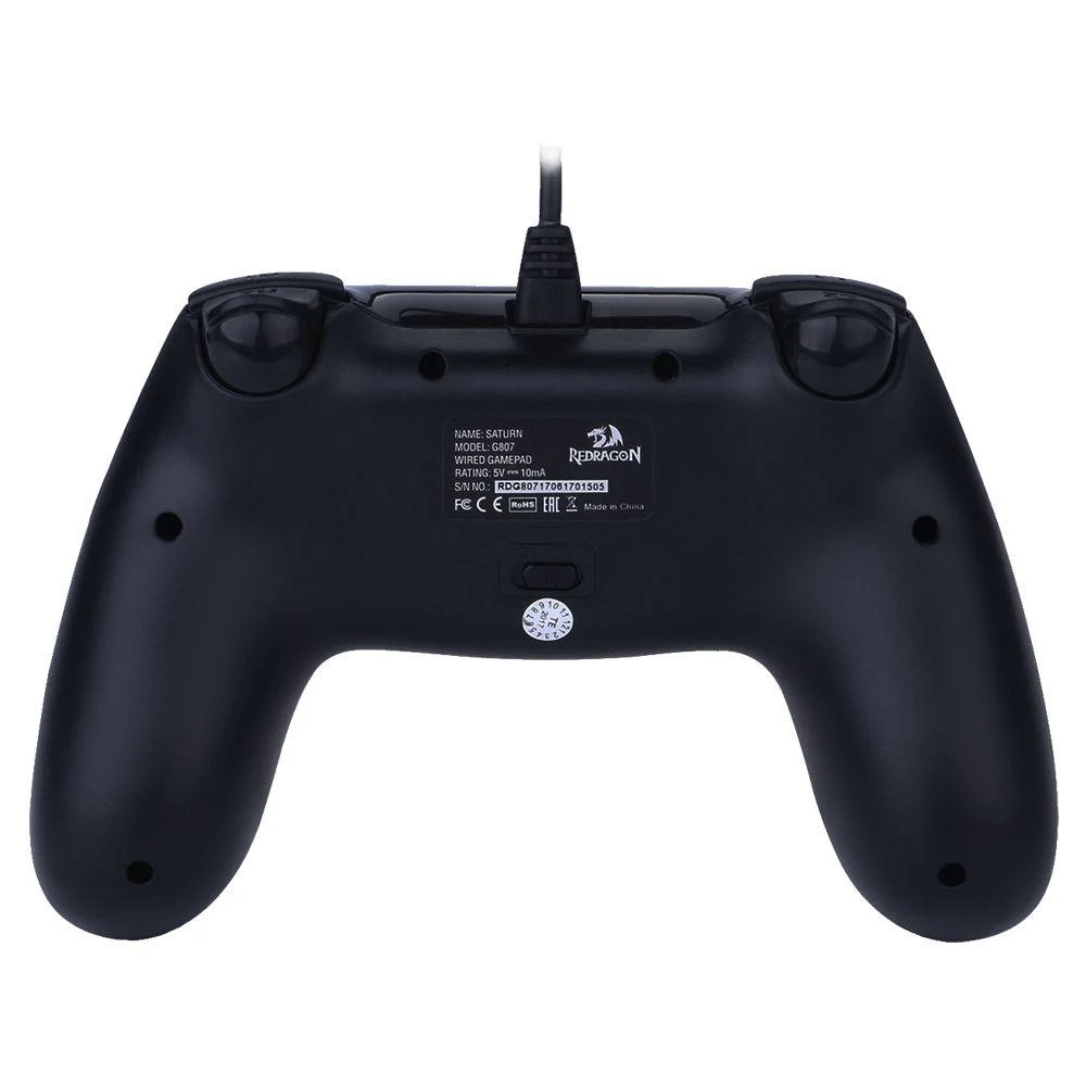 Controle, Redragon, Saturn, Pc/ps3, Preto Fosco/vermelho, G807