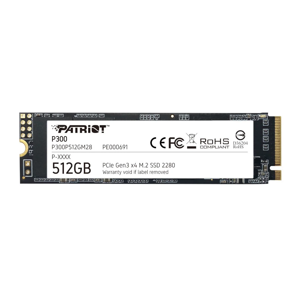 SSD Patriot P300 512GB M2 Leitura 1700 MBs KaBuM