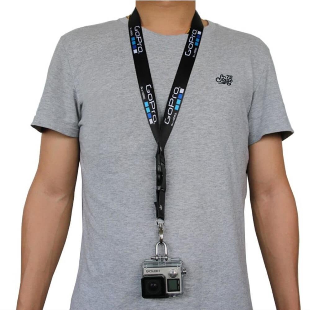 Cordão Alça De Pescoço Para Gopro E Câmeras Similares