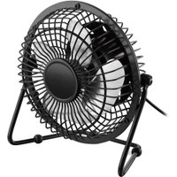 Mini Ventilador Usb Compacto De Mesa Para Pc Notebook Preto - Bivolt