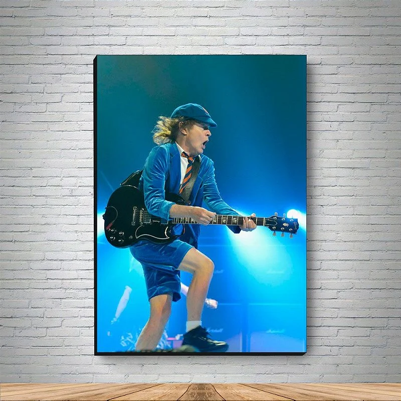 Quadro Decorativo Mdf Angus Young Ac/dc - A3