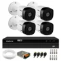 Kit 4 Câmeras Bullet VHL 1220 B Full HD 1080P Lite DVR Gravador Video Intelbras Mhdx 1204 4 Canais