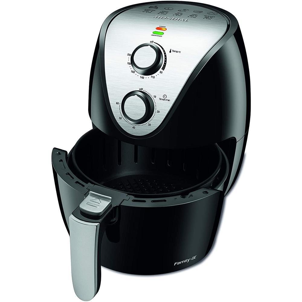 1sa Fritadeira Air Fry Mondial 35L 110V Preta KaBuM