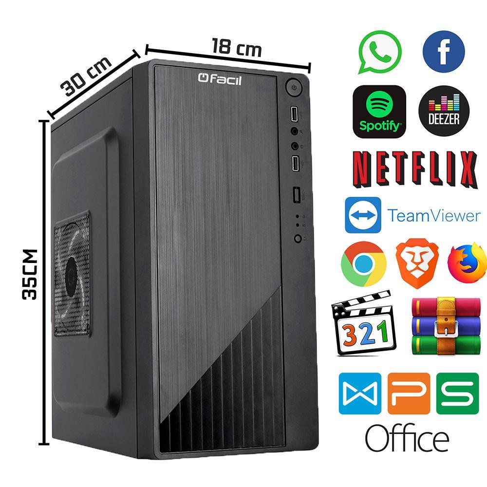 PC Fácil I5 4 Gen 16GB SSD 480GB Monitor 19 LED