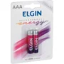 Pilha Recarregável Aaa Elgin 82170 - 1000mah - Com 2 Unidades