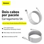 Kit C/2 Cabos Reforçados Usb-c Type-c Baseus 1,5m Turbo 5a