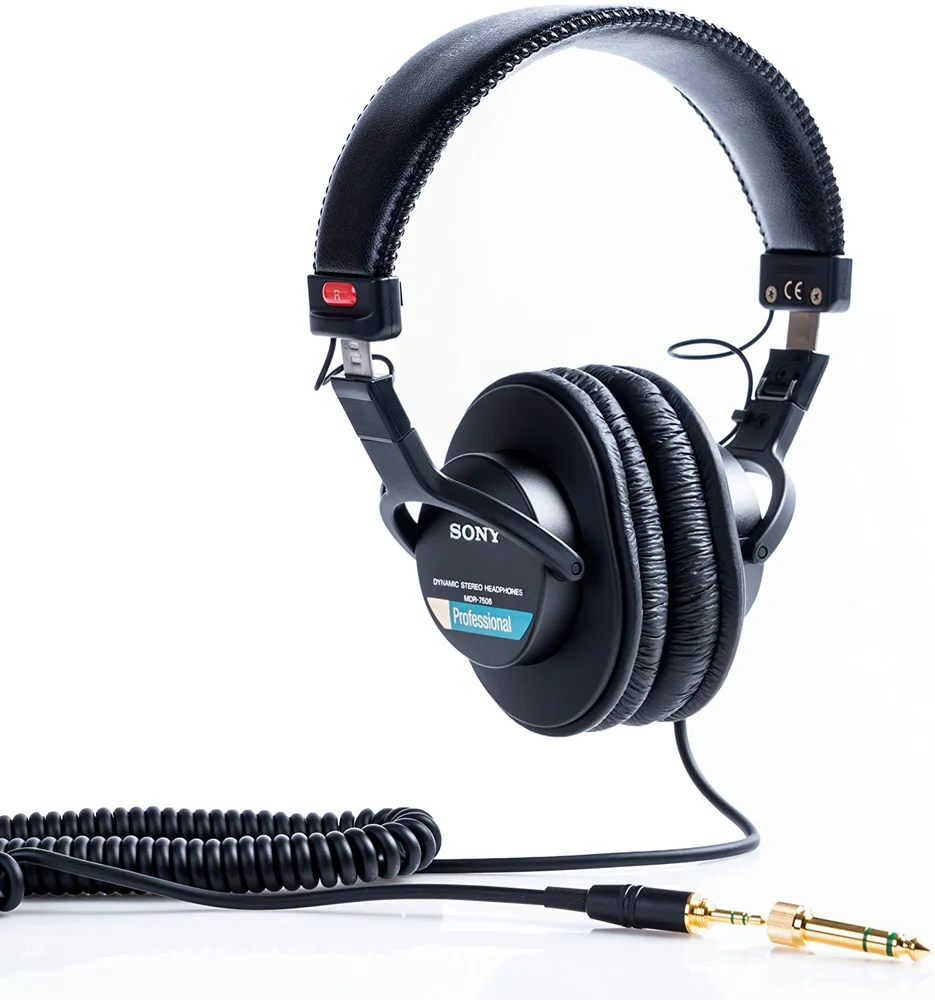 Sony Fone De Ouvido Mdr7506 Com Fio Preto