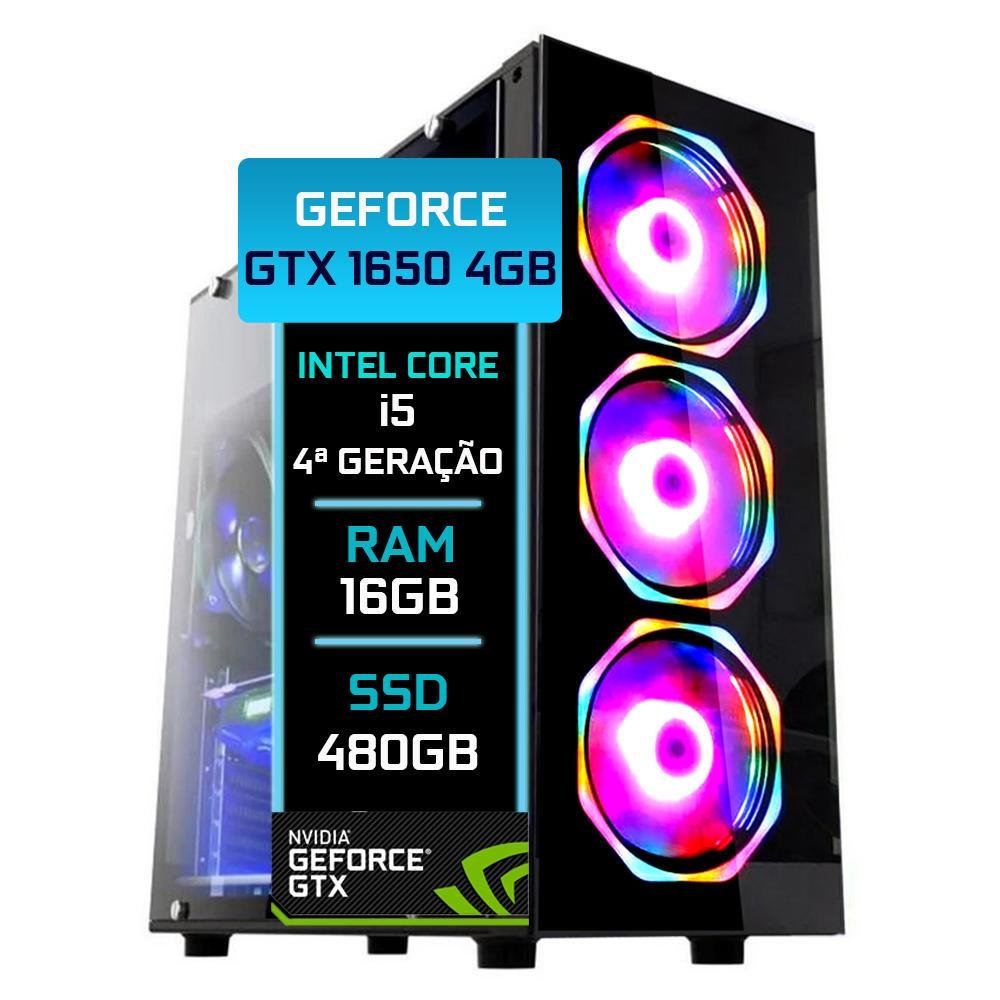 PC Gamer Fácil I5 Gtx 1650 4GB SSD 480GB KaBuM