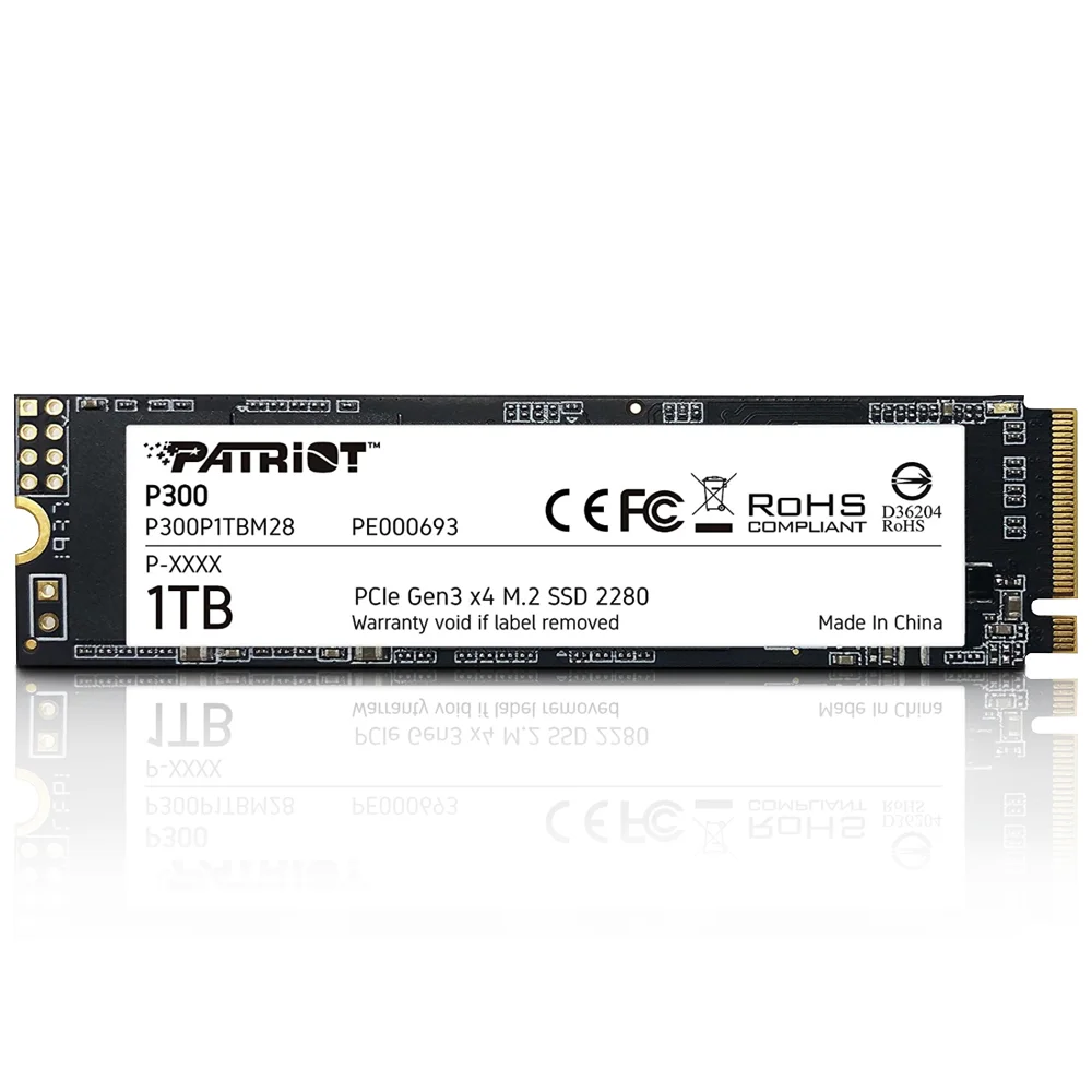 Ssd, 1tb, M.2 NVME PCIE, 2100MB/S Leit - 1650MB/S Grav, P300P1TBM28, Patriot Ssd, 1tb, M.2 NVME PCIE, 2100MB/S Leit - 1650MB/S Grav, P300P1TBM28, Patriot