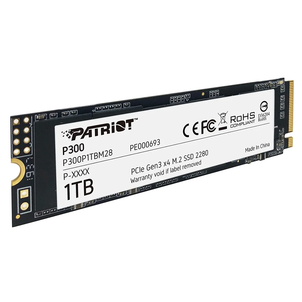 Ssd, 1tb, M.2 NVME PCIE, 2100MB/S Leit - 1650MB/S Grav, P300P1TBM28, Patriot Ssd, 1tb, M.2 NVME PCIE, 2100MB/S Leit - 1650MB/S Grav, P300P1TBM28, Patriot