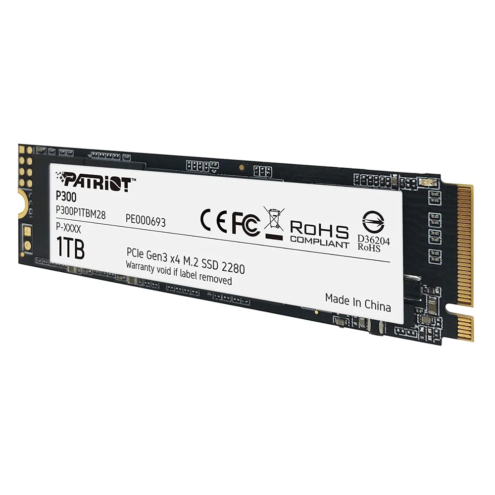 Ssd, 1tb, M.2 NVME PCIE, 2100MB/S Leit - 1650MB/S Grav, P300P1TBM28, Patriot Ssd, 1tb, M.2 NVME PCIE, 2100MB/S Leit - 1650MB/S Grav, P300P1TBM28, Patriot