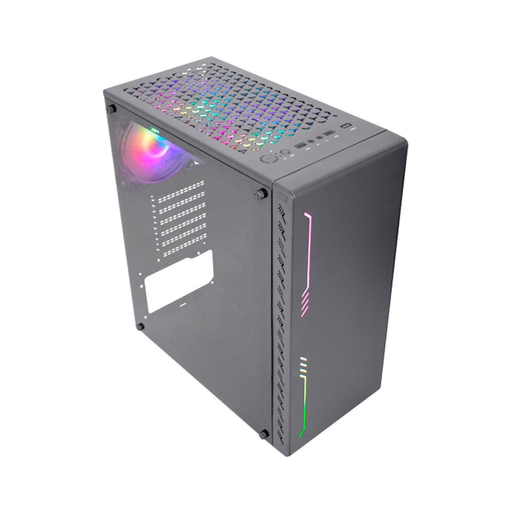 Gabinete Gaming Kratos IV, Preto, LED RGB, K-Mex - CG-10TP