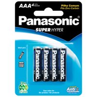 Pilha Palito Comum AAA, Com 4 Unidades Panasonic - R03UAL/4B400