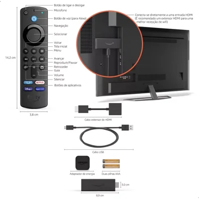 Amazon Fire Tv Stick 4K 3 Geraço KaBuM