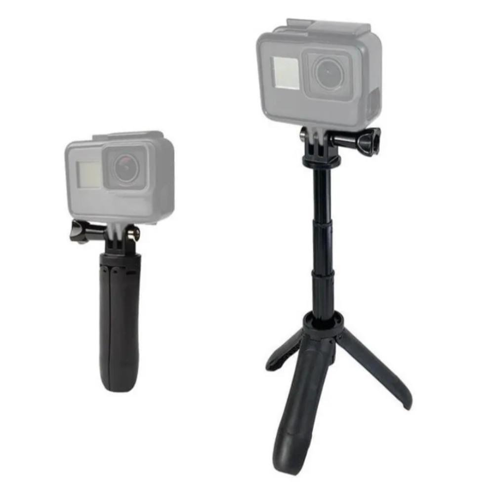 Mini Tripé Com Encaixe Padrão Para Câmera Gopro E Similares