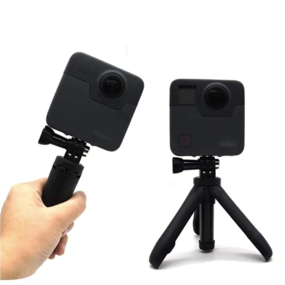 Mini Tripé Com Encaixe Padrão Para Câmera Gopro E Similares