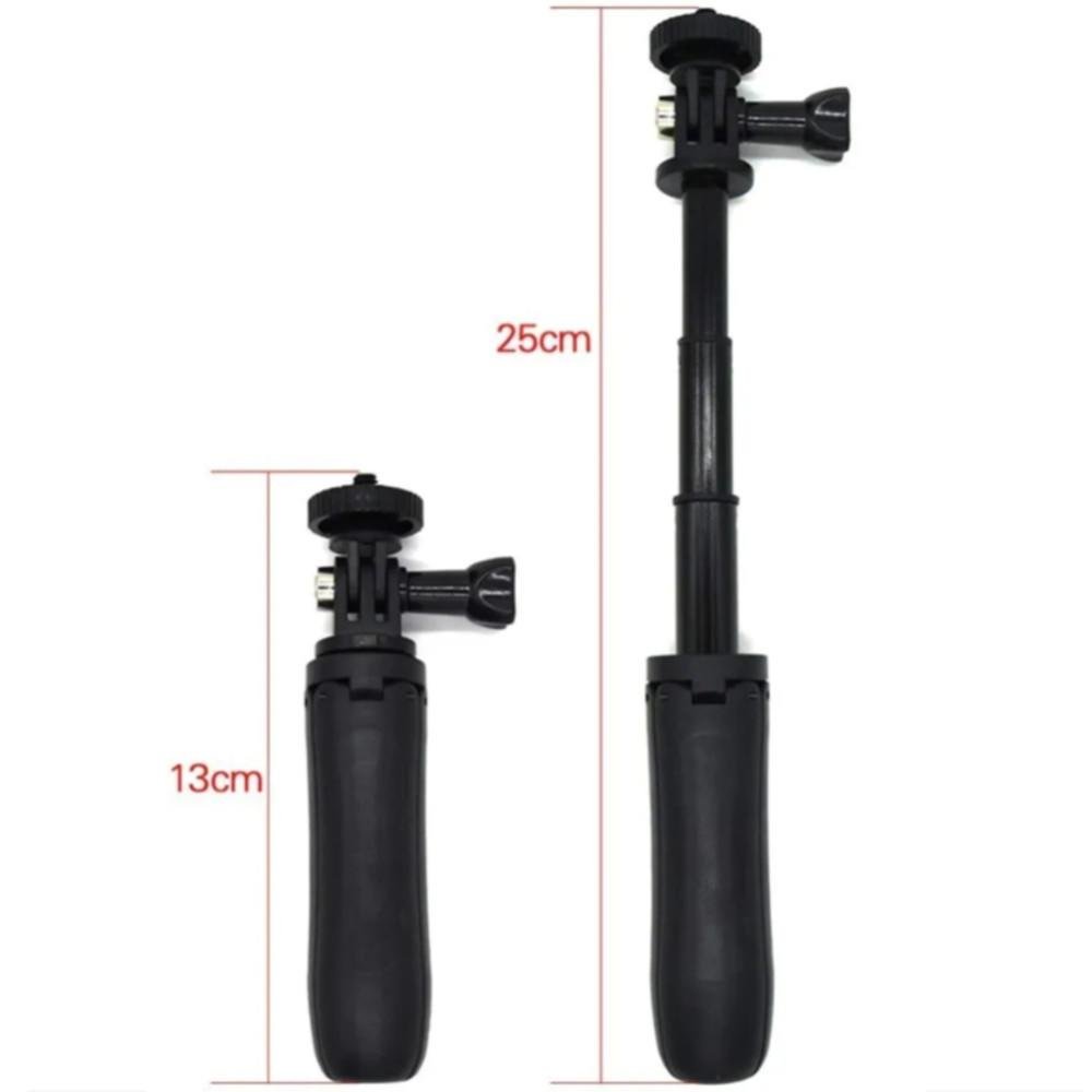 Mini Tripé Com Encaixe Padrão Para Câmera Gopro E Similares