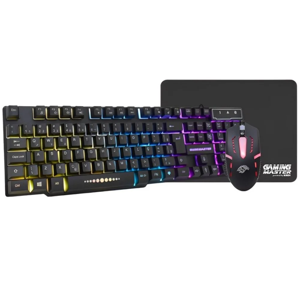 Kit Gamer KMex Teclado Mouse Mousepad KaBuM